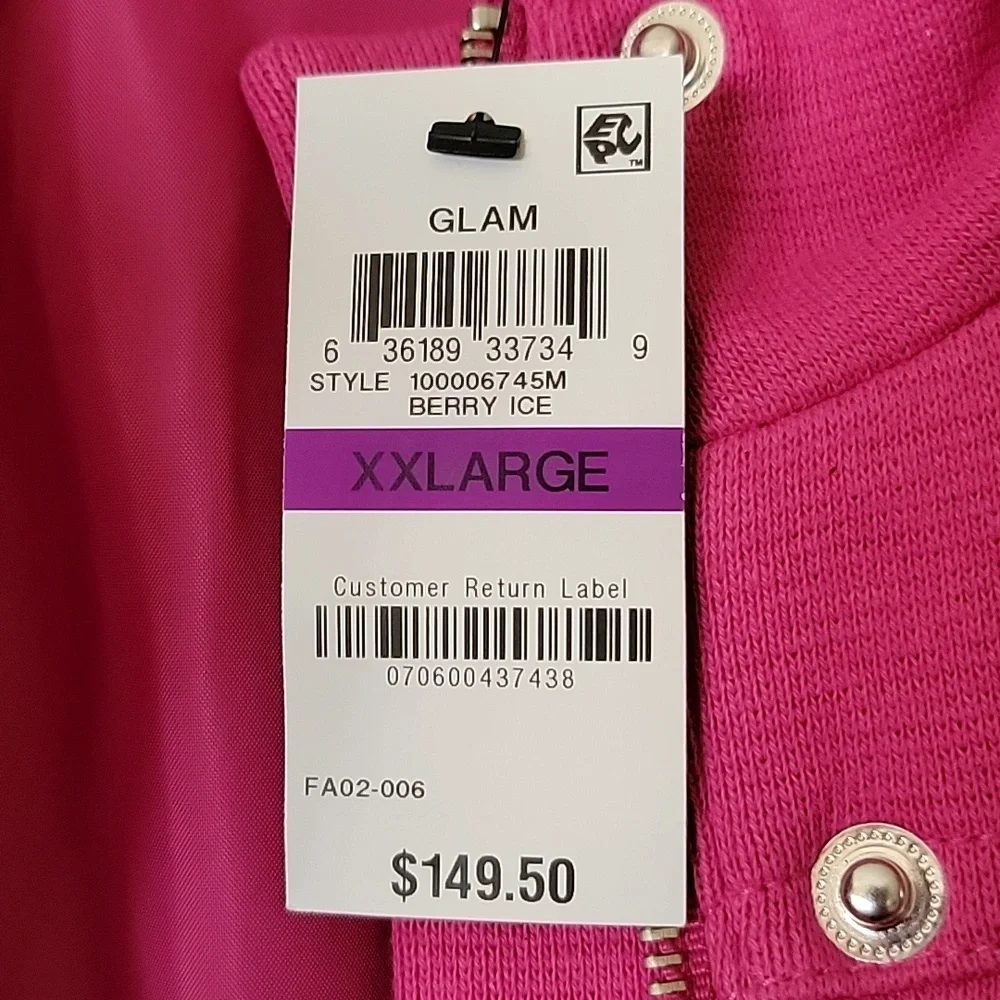 INC Coat Jacket w/Stand Collar Zip/Snap Flap Close Pink size XXL NWT - Picture 10 of 16